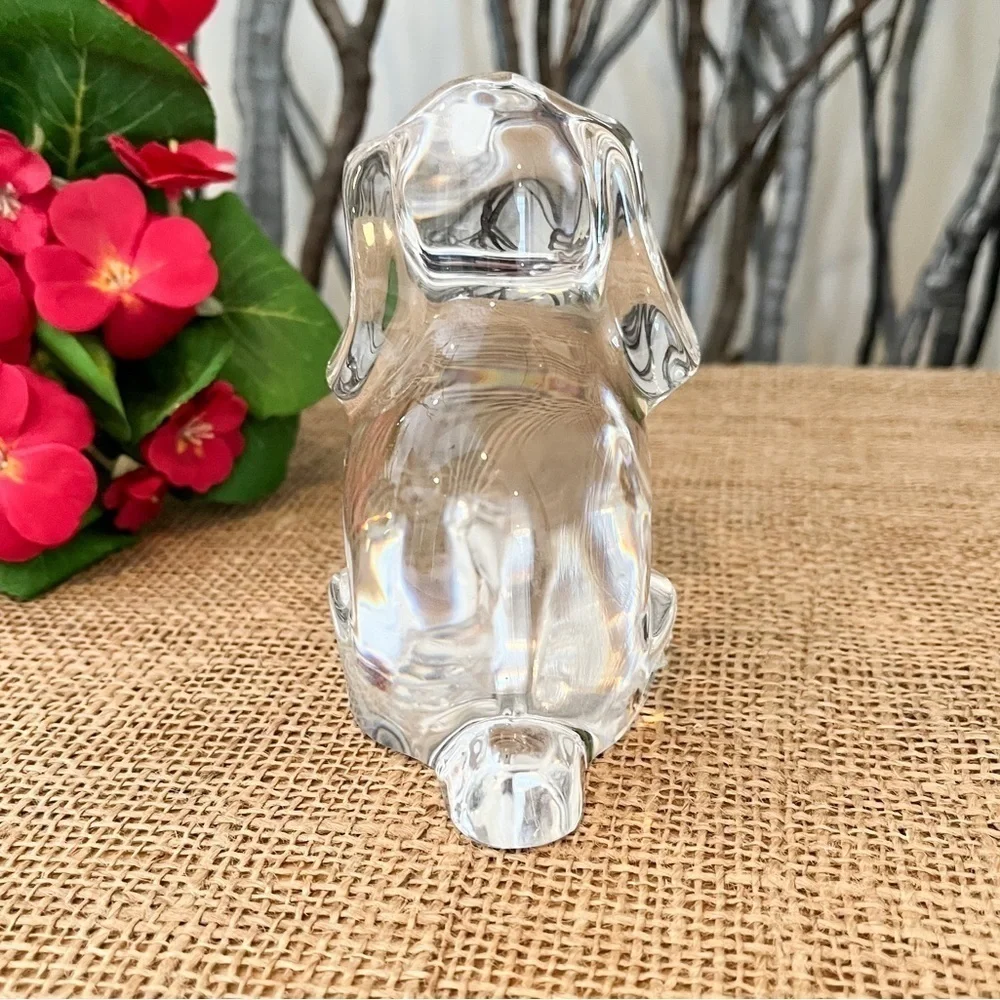 Vintage Orrefors Sweden Crystal Puppy Dog
